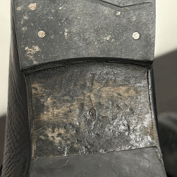 Gucci vintage MEN'S HORSEBIT 1953 LOAFERS Black Leather with Gold Detail Sz 9 - Picture 6 of 11